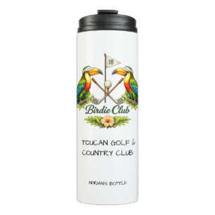 Vintage Toucan Birdie Club Personalised Golf Trave Thermal Tumbler