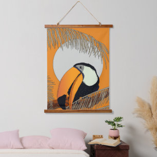 Vintage Toucan Hanging Tapestry