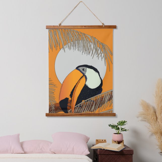 Vintage Toucan Hanging Tapestry (Bedroom)