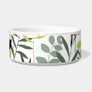 Vintage Toucans Green Leaves Pattern
