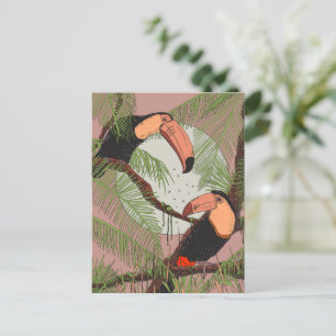 Vintage Toucans Holiday Postcard