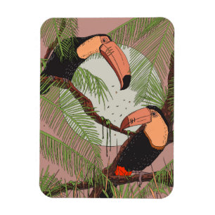 Vintage Toucans Magnet