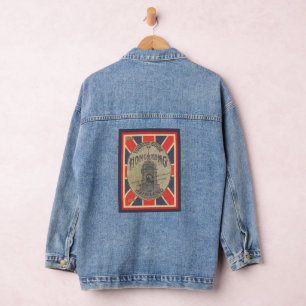 Vintage Tour Guide to Hong Kong with Union Jack    Denim Jacket