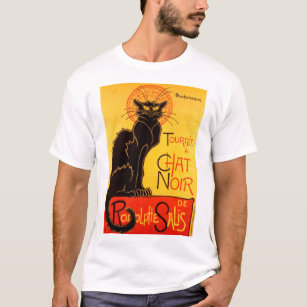 Vintage Tournee de Chat Noir Black Cat T-Shirt