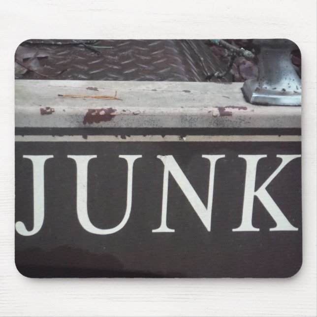 Vintage Tow Truck JUNK SIGN Mouse Pad (Front)