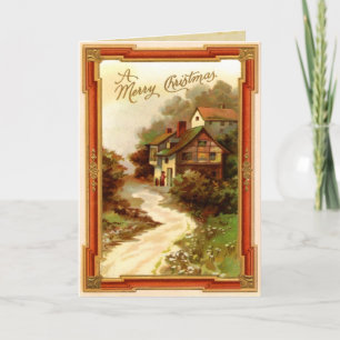Vintage Town Christmas Card