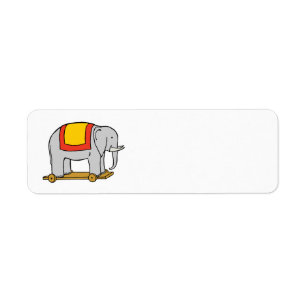 Vintage Toy Elephant Label Template Return Address Label