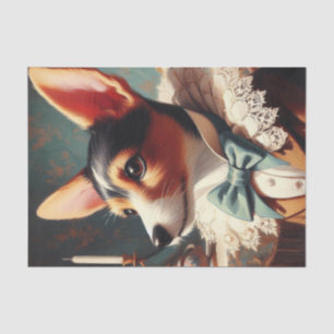 Vintage Toy Fox Terrier Painting Tissue Paper