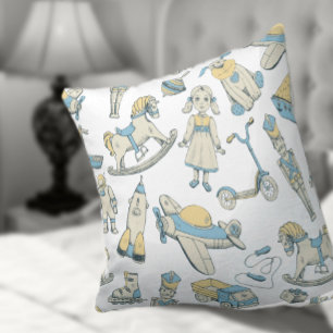 Vintage Toy Pattern Custom Colour V5 ID783 Cushion