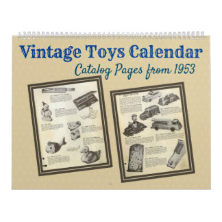 Vintage Toys 1950s - Illustrated Catalogue Pages Calendar