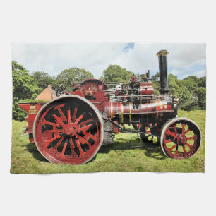 VINTAGE TRACTION ENGINE TEA TOWEL