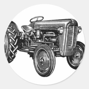 Vintage Tractor Classic Round Sticker