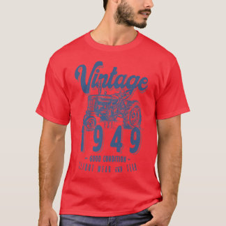Vintage Tractor Farmer Birthday Born In 1949 & Est T-Shirt