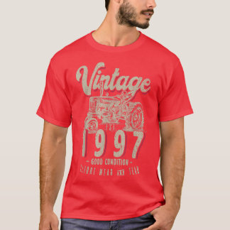 Vintage Tractor Farmer Birthday Born In 1997 & Est T-Shirt