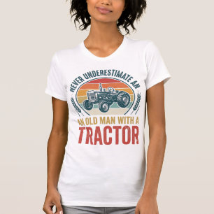 Vintage Tractor Old Man Quote Shirt Design_1