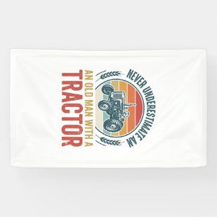 Vintage Tractor Old Man Quote Shirt Design_1 Banner