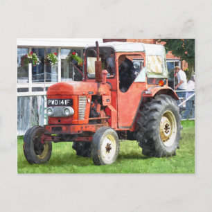 VINTAGE TRACTORS POSTCARD
