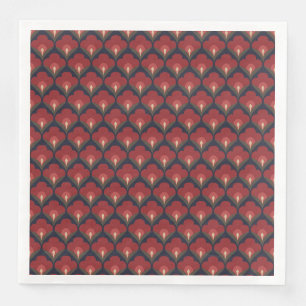 Vintage traditional folk flower seamless pattern napkin