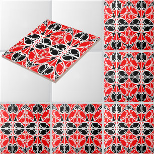 Vintage Traditional  Maori Tribal Art Pattern Ceramic Tile