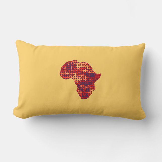 Vintage Traditional Map of Africa Lumbar Cushion (Front)