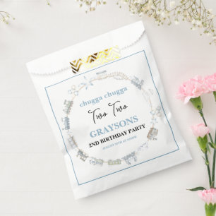 Vintage Train 2nd Birthday – Choo Choo Party Favour Bag