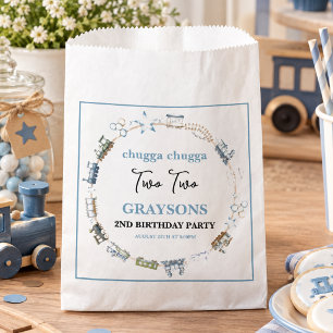 Vintage Train 2nd Birthday – Choo Choo Party Favour Bag