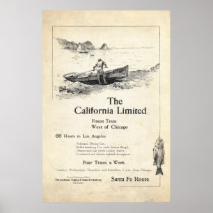 Vintage Train Ad from 1899 Poster