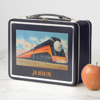 Vintage Train Advertising Metal Lunch Box