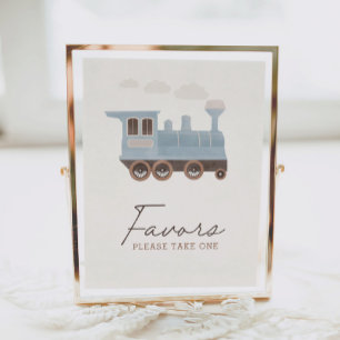Vintage Train Birthday Party Favours Sign