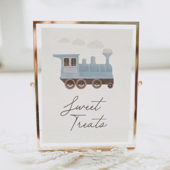 Vintage Train Birthday Party Sweet Treats Sign (Creator Uploaded)