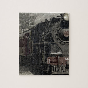 Vintage train decor design jigsaw puzzle