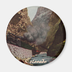 Vintage Train in Royal Gorge Magnet