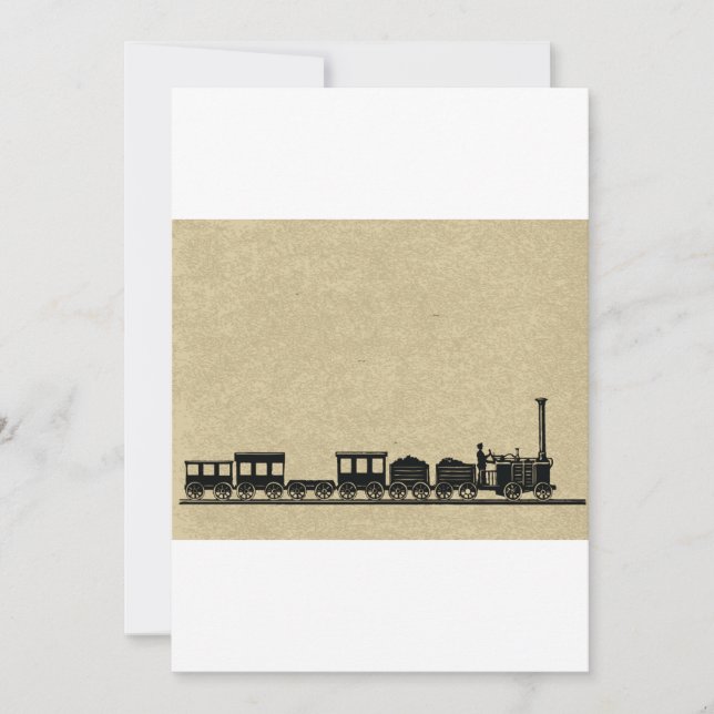 Vintage Train Invitations (Front)