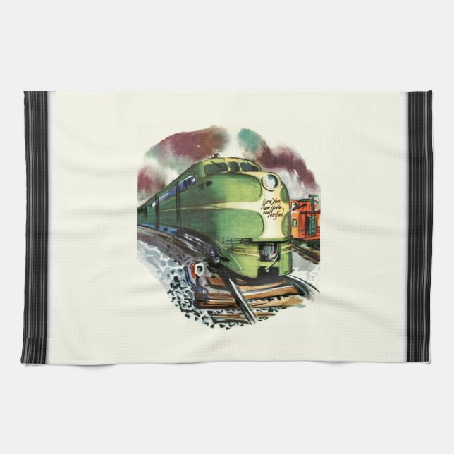 Vintage Train Kitchen Towel (Horizontal)