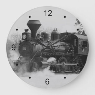 Vintage Train Locomotive Clock