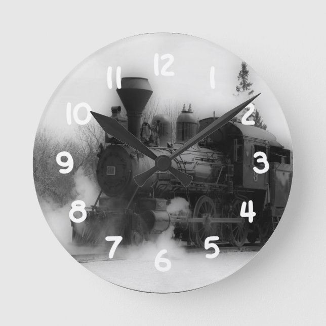 Vintage Train Locomotive Clock (Front)