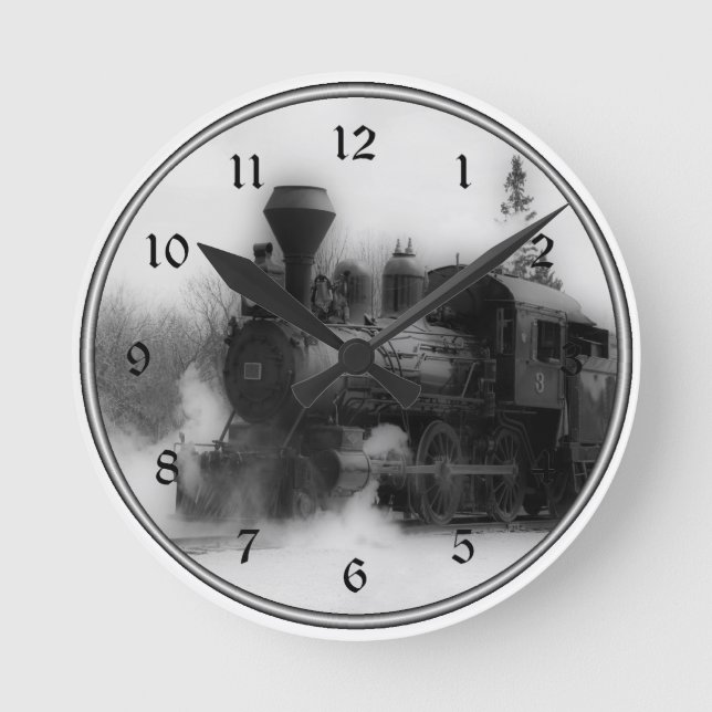 Vintage Train Locomotive Clock (Front)