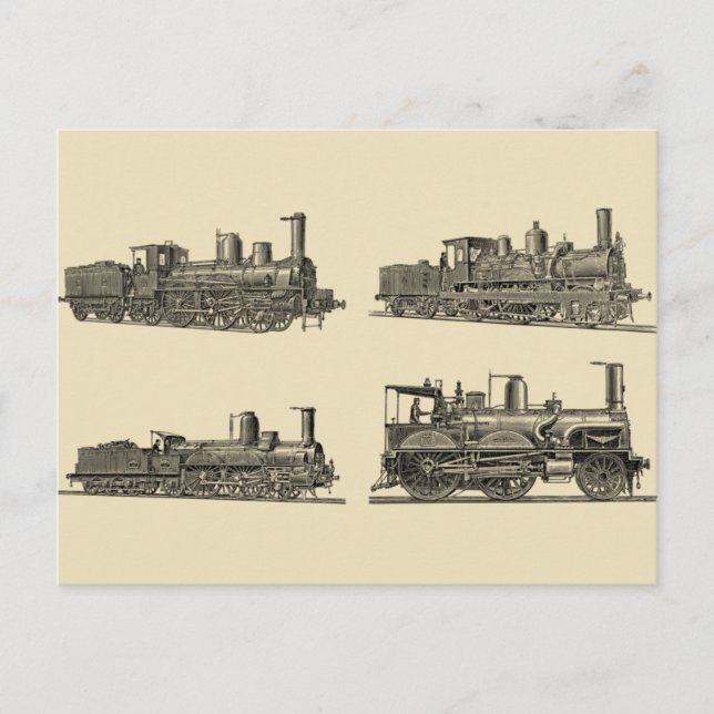 Vintage Train Locomotive Industrial Collector Postcard (Front)
