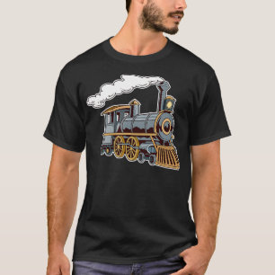 Vintage Train Locomotive Model Railroad T-Shirt