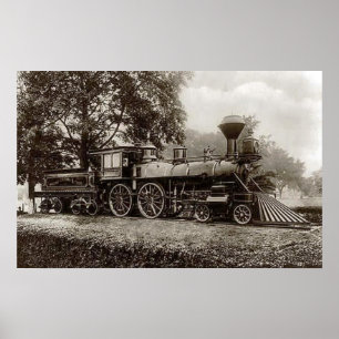 Vintage Train / Locomotive Photo Poster