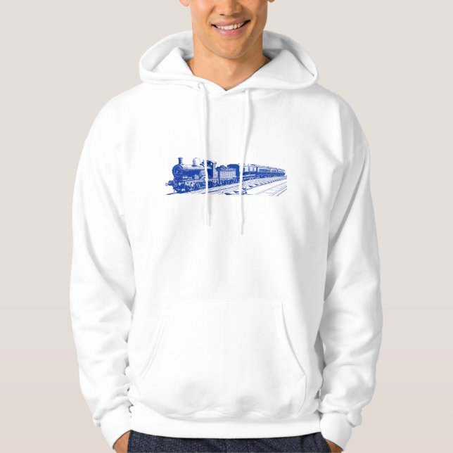 Vintage Train - Navy Hoodie (Front)