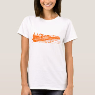 Vintage Train - Orange T-Shirt