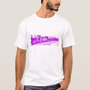 Vintage Train - Purple T-Shirt