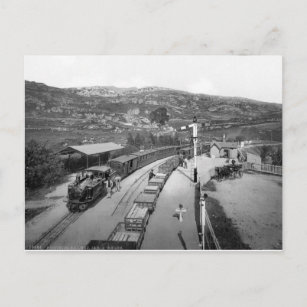 Vintage train & railway, 1895 Wales, U.K Postcard