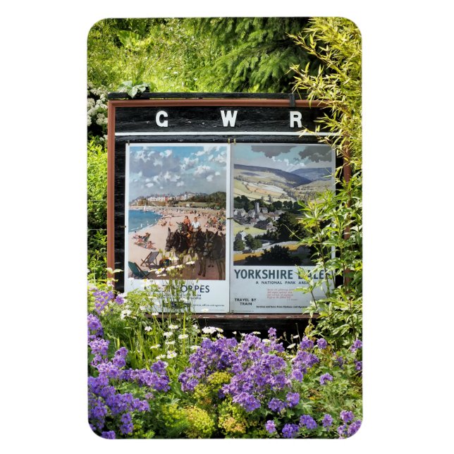 VINTAGE TRAIN STATION SIGNS MAGNET (Vertical)