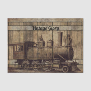 Vintage Train Tissue Paper