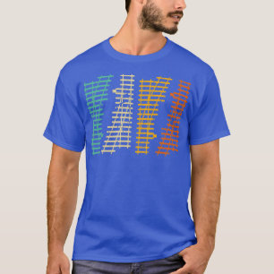 Vintage Train Track Rail Model Locomotive T-Shirt
