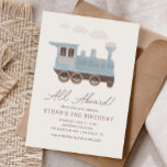 Vintage Train Transportation Birthday Invitation<br><div class="desc">Celebrate your little one's birthday with this train themed invitation.</div>