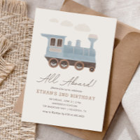 Vintage Train Transportation Birthday