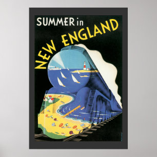 Vintage Train Travel Poster